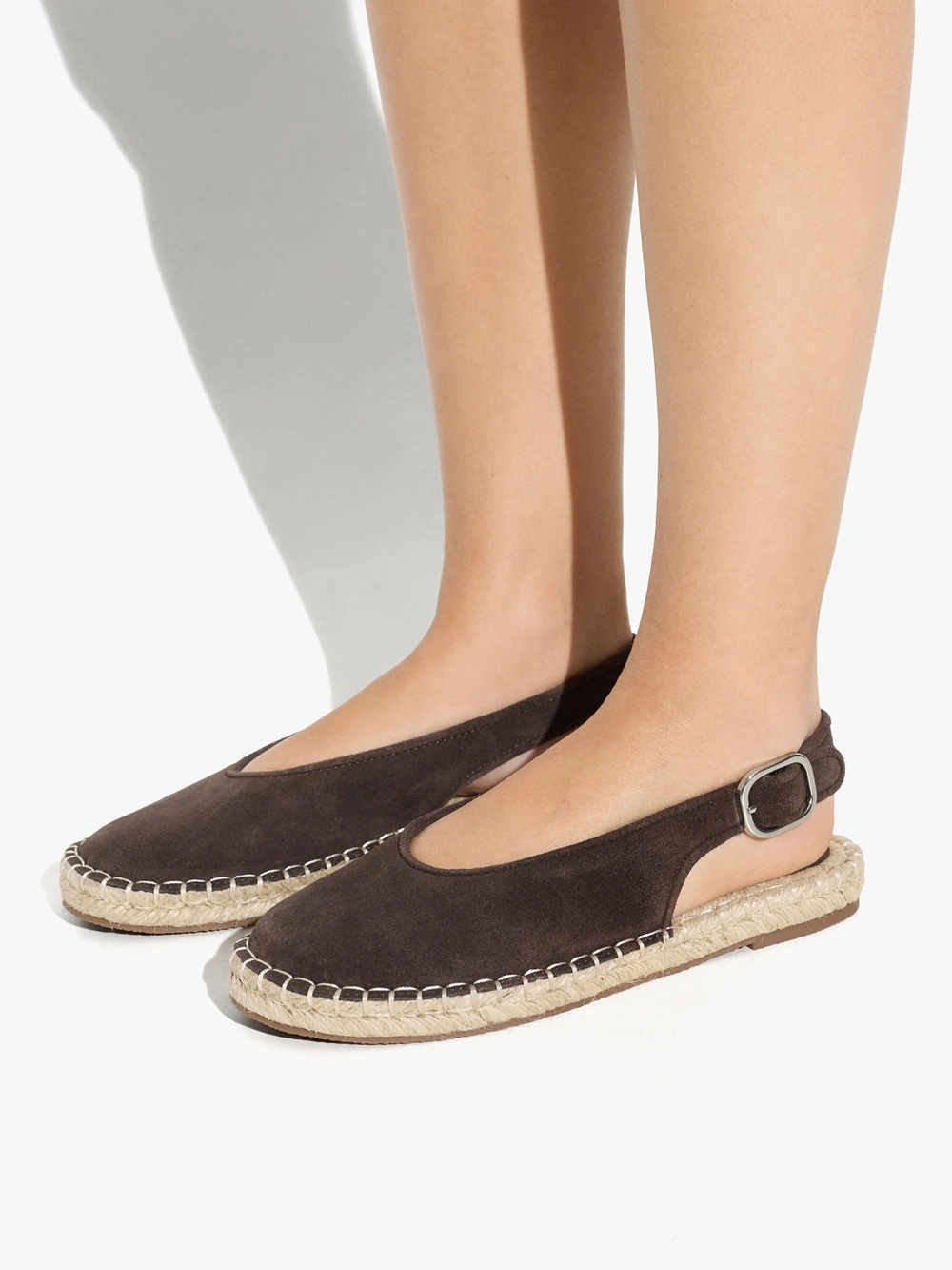 Brown Suede Espadrilles